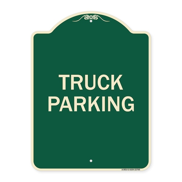 Signmission Truck Truck Parking Heavy-Gauge Aluminum Architectural Sign, 24" x 18", G-1824-22785 A-DES-G-1824-22785 - main